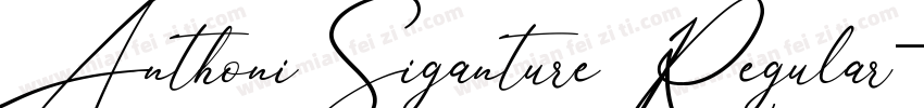 Anthoni Siganture Regular字体转换